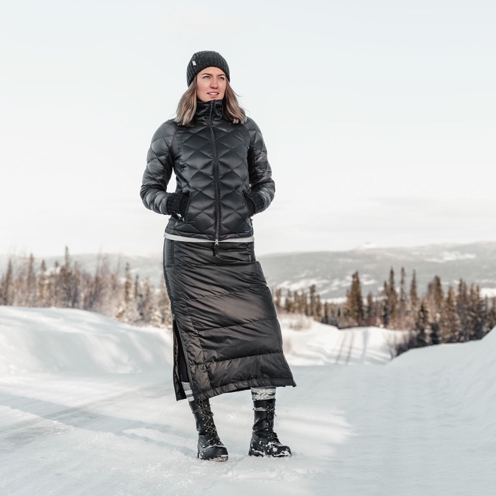 Skhoop  ALASKA LONG DOWN SKIRT down puffer snow - Picture 2 of 13